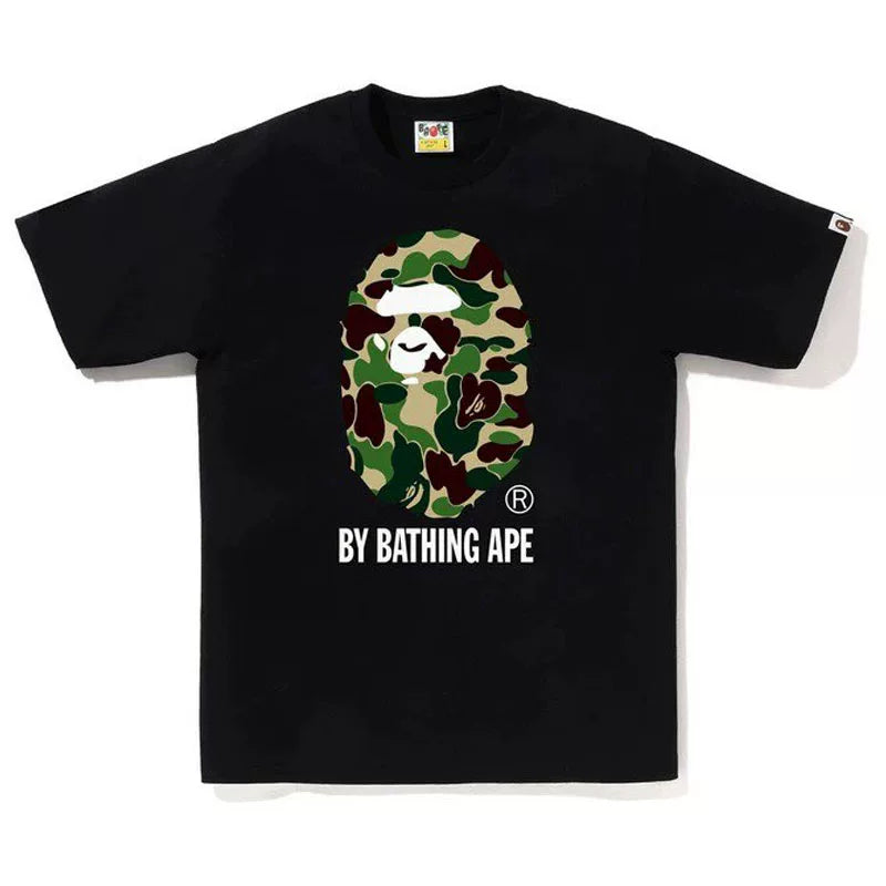 BAPE Style Camo Big Ape Head Short-Sleeve Tee - Black/Classic Green