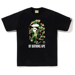 BAPE Style Camo Big Ape Head Short-Sleeve Tee - Black/Classic Green