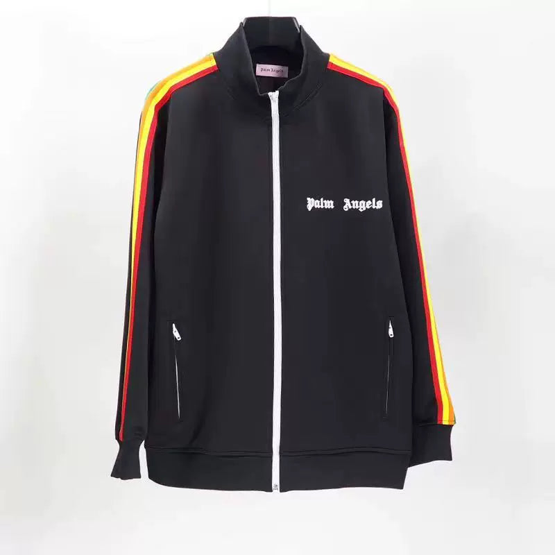 Palm Angels Rainbow Track Jacket - Black