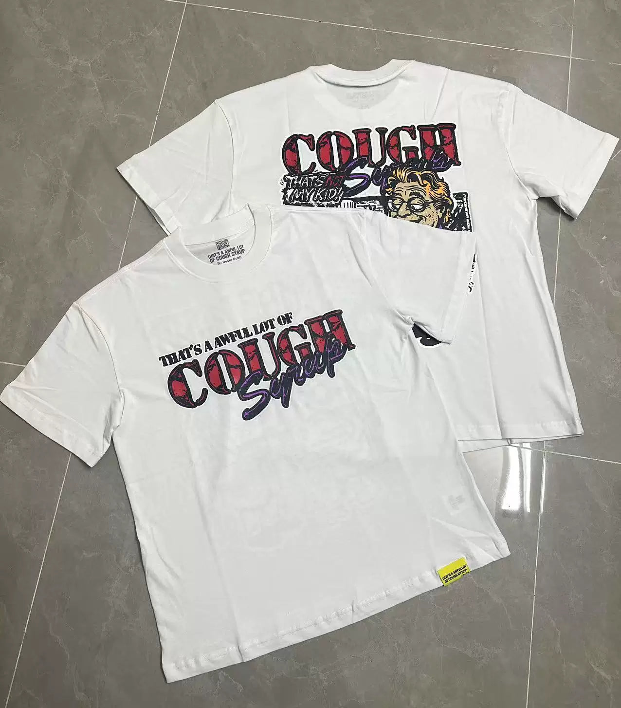 That's A Awful Lot Of Cough Syrup Classic Logo T-Shirt - White
