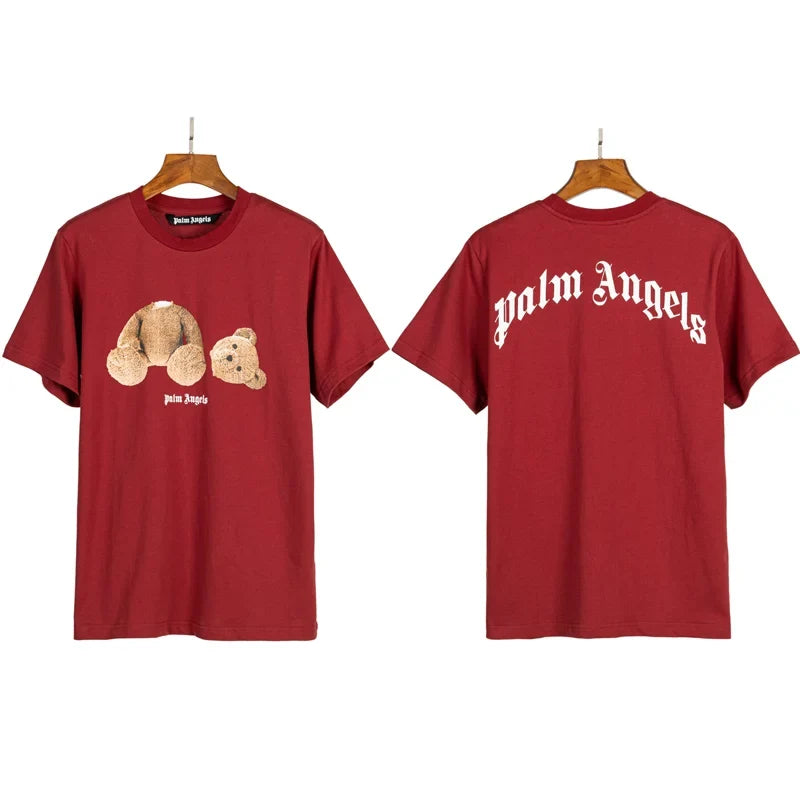 Palm Angels Headless Bear Graphic T-Shirt - Burgundy