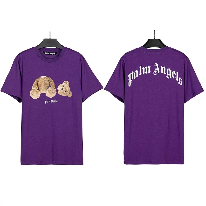 Palm Angels Headless Bear Graphic T-Shirt - Purple