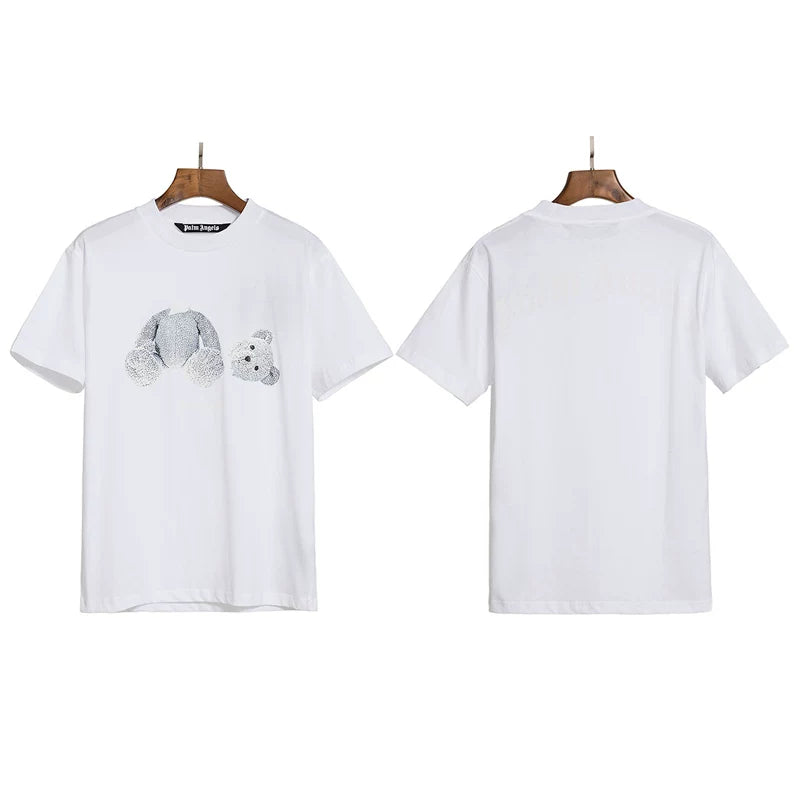 Palm Angels Glitter Bear Graphic T-Shirt - White