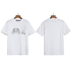 Palm Angels Glitter Bear Graphic T-Shirt - White