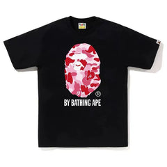 BAPE Style Camo Big Ape Head Short-Sleeve Tee - Black/Pink