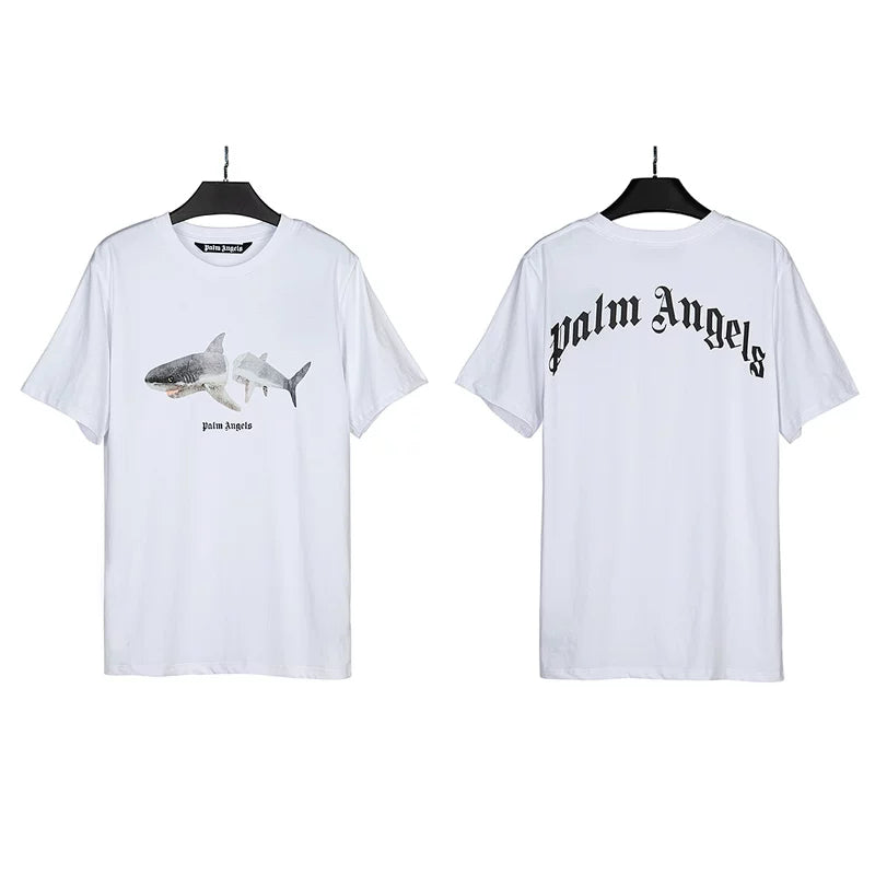 Palm Angels Double Shark Graphic T-Shirt - White