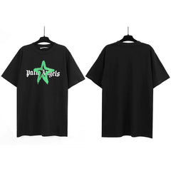 Palm Angels Graffiti Star Logo T-Shirt - Green