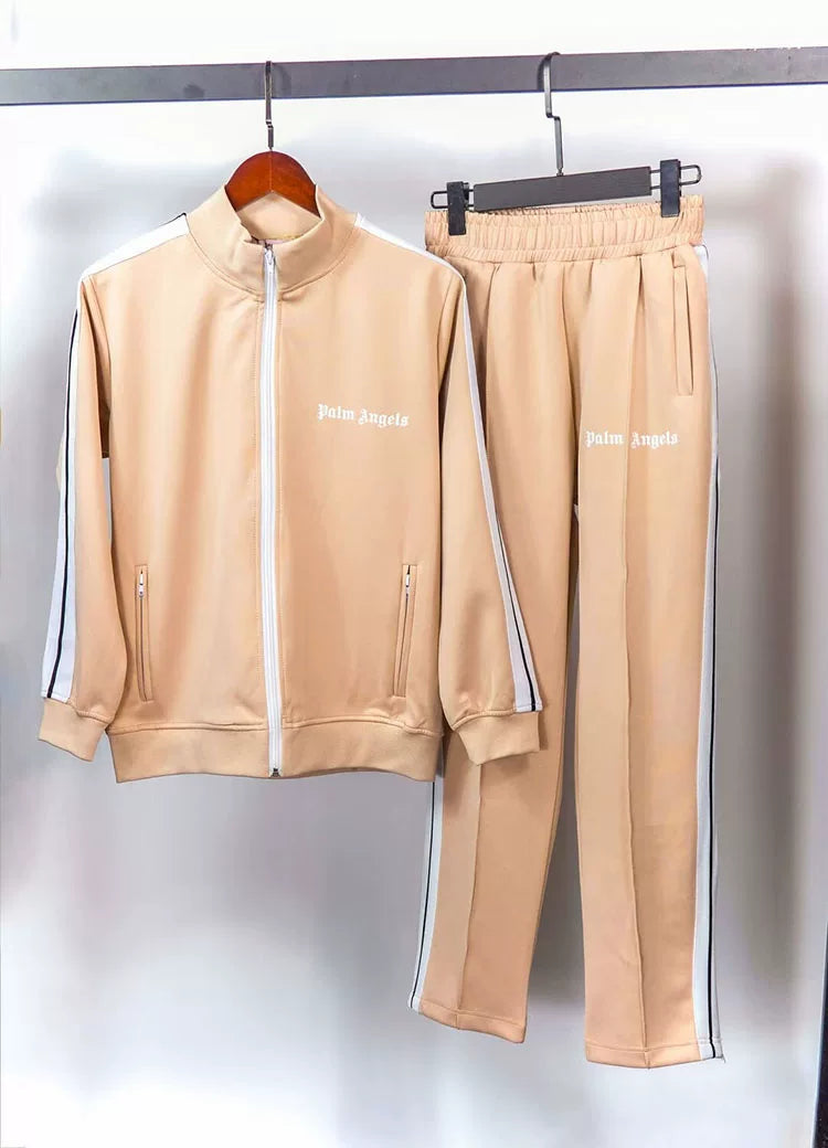 Palm Angels Classic Track Jacket & Pants Set - Khaki/White