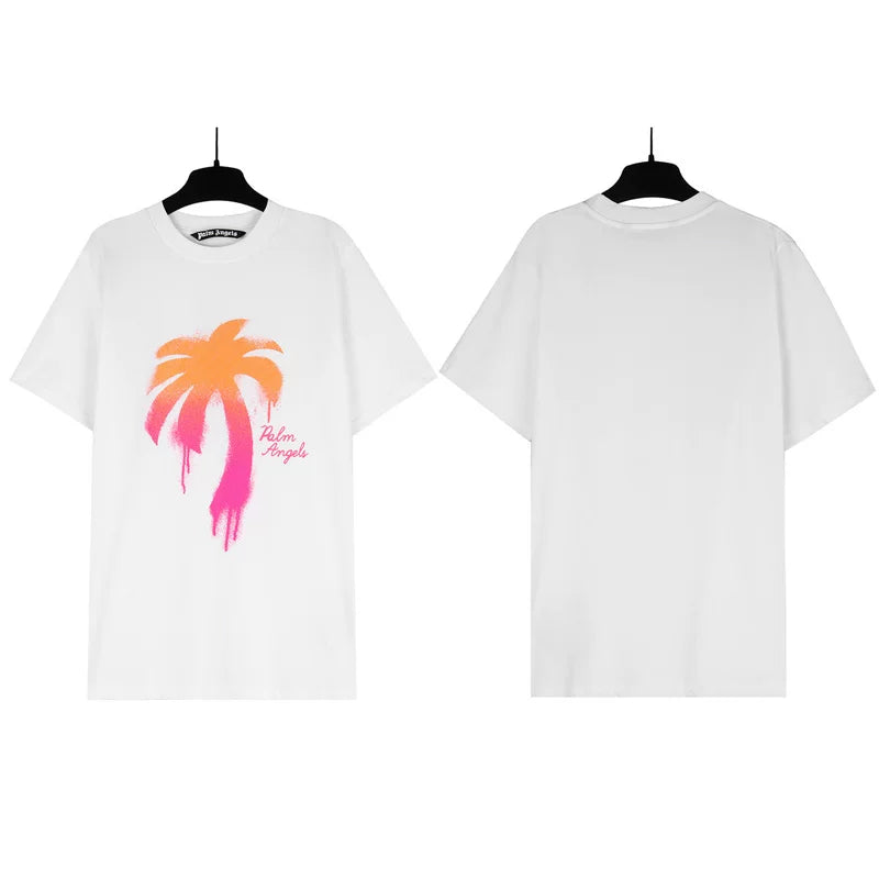 Palm Angels Gradient Palm Tree Graphic T-Shirt - White
