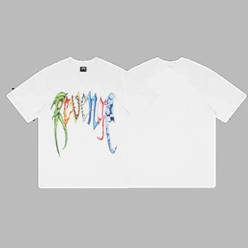 Revenge Multicolor Arch Logo Short Sleeve T-Shirt White