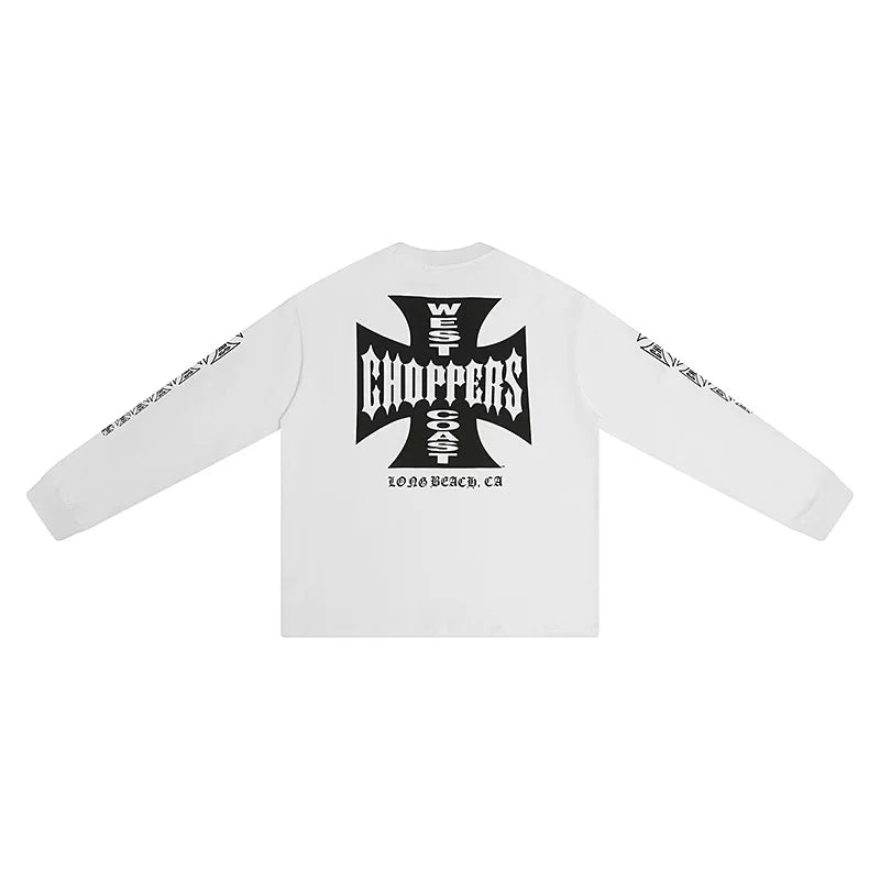 West Coast Choppers Cross Print ERD Stylist Same Style Waffle Sanskrit Long Sleeve (5)