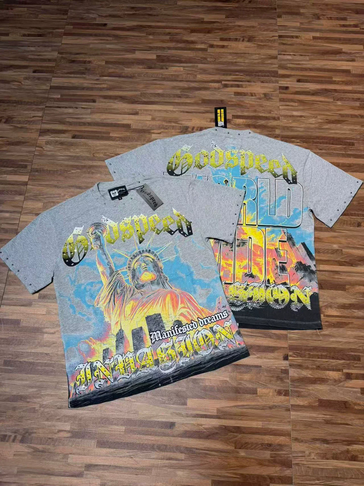 Godspeed Vintage Liberty Graphic T-Shirt – Grey