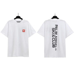 Palm Angels Ski Club Graphic T-Shirt - White/Red