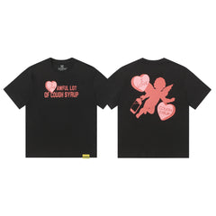 That's A Awful Lot Of Cough Syrup Angel Heart Graphic T-Shirt - Black